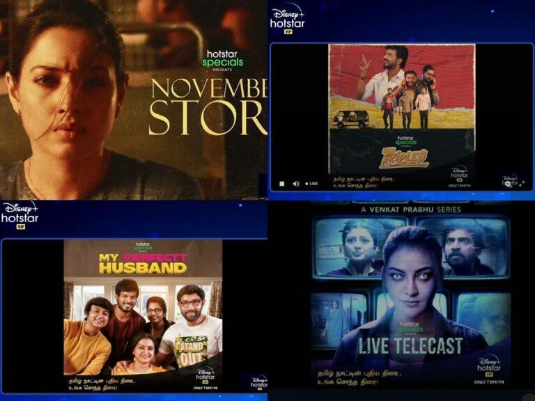 Disney+Hotstar Targets Tamil Market with Four Exclusive Releases