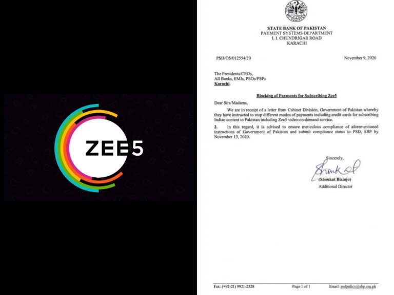 Shocking: Pakistan Banks Block Its Users From Paying For ZEE5 Subscription