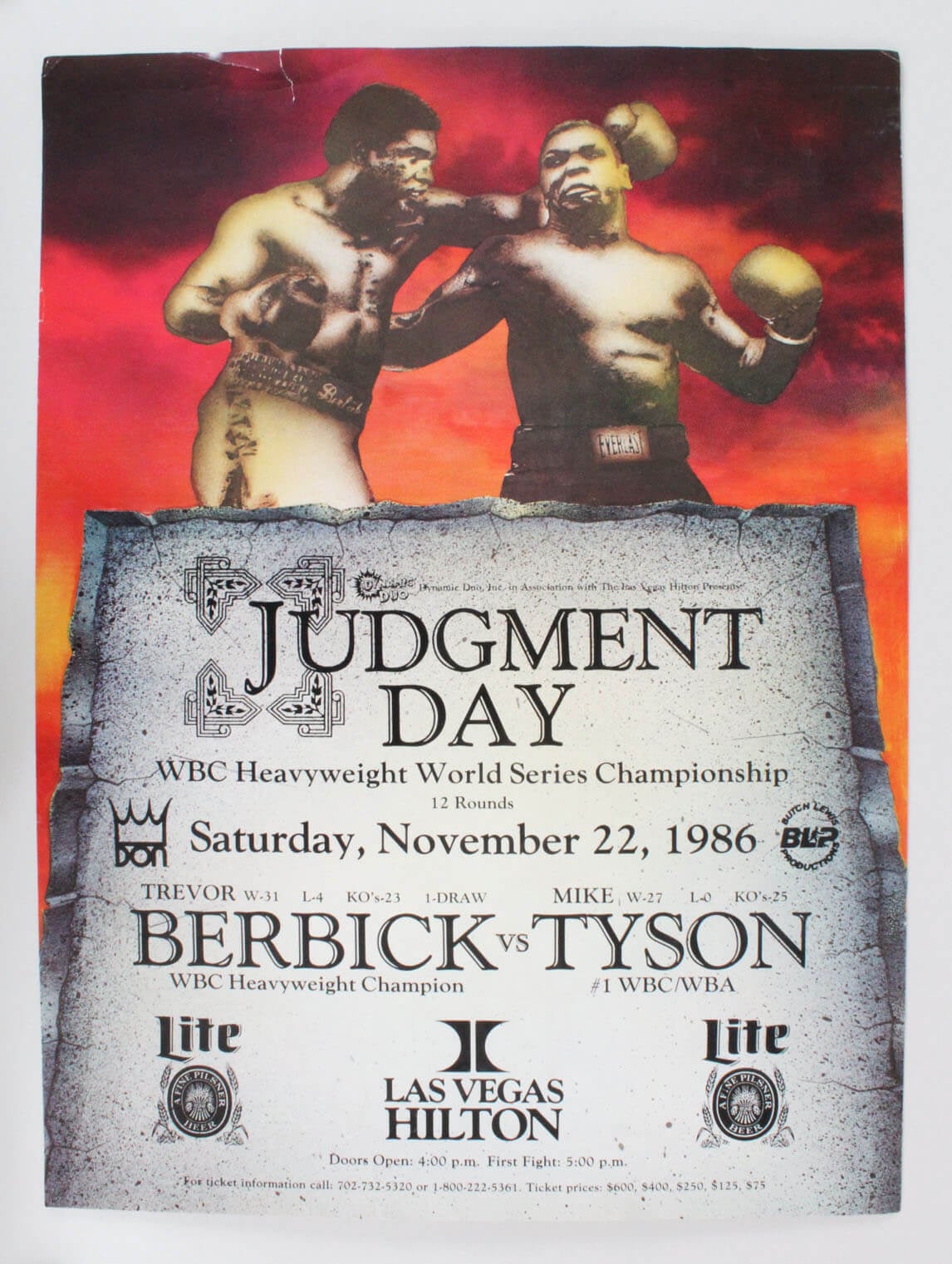Poster Boxe Mike Tyson Vs Trevor Berbick: Ristampa Autografata 'Dawning Of A New Era', Foto 12x8 In Cornice Nera A4, Regalo Sportivo