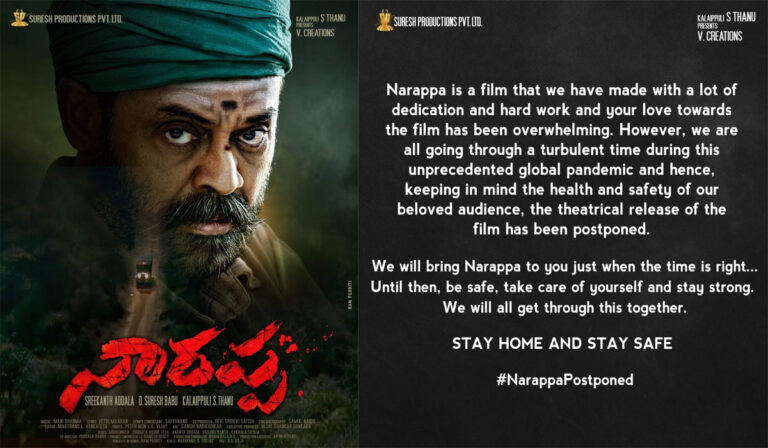 LATEST! Venkatesh Daggubati’s “Narappa” Postpones Theatrical Release!
