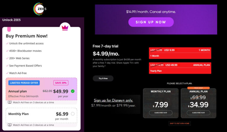 How Does ZEE5 USA Price Compare Against The Rest Of Its Competition