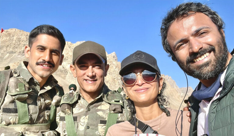Aamir Khan and Kiran Rao Along With Naga Chaitanya On Laal Singh Chaddha Sets