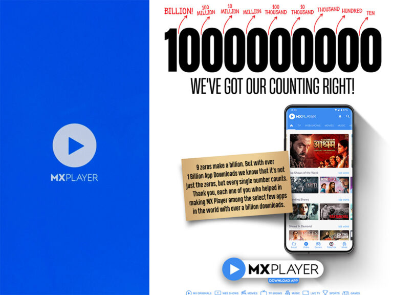 MX Player Becomes First Indian App To Cross A Billion Downloads!
