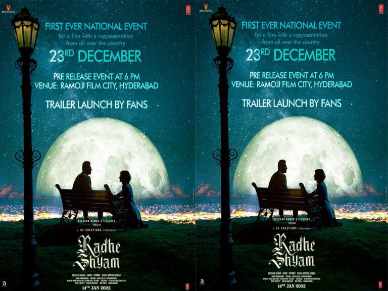 Trailer For Prabhas Starrer ‘Radhe Shyam’ Gets a Release Date & Venue