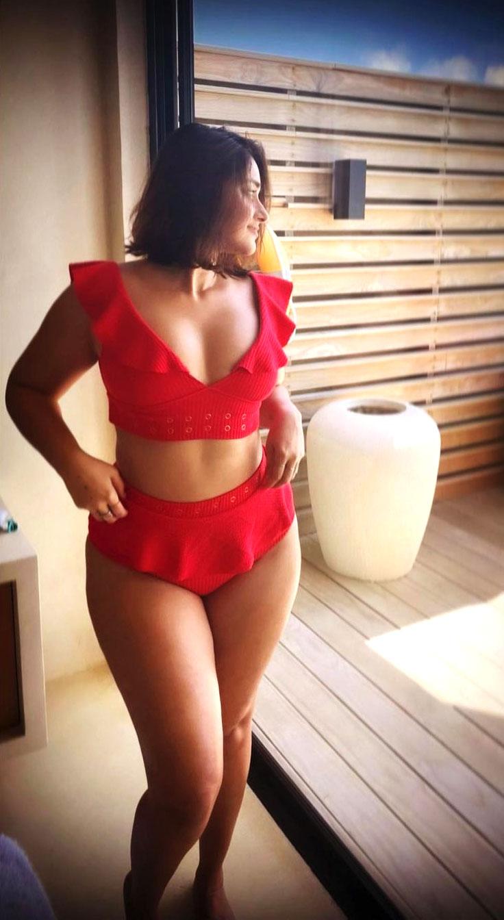 Ileana Looks Voluptuous in a Red Bikini