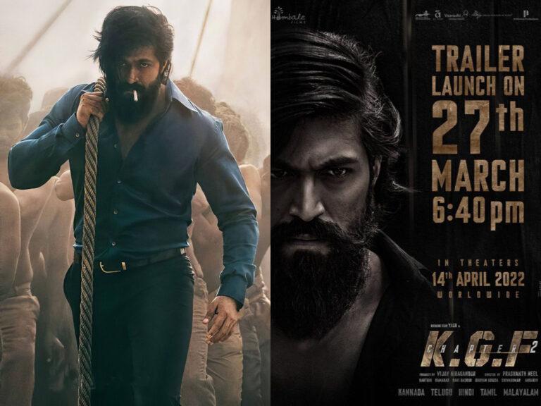 KGF Chapter 2 Trailer To Be Released On 27th March