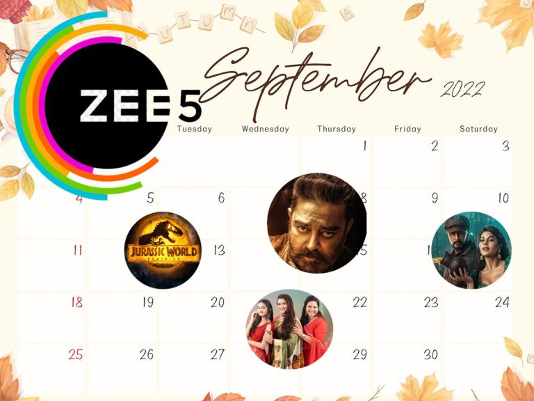 Zee5 September 1st Half Calendar Out! Vikram Coming To Roar