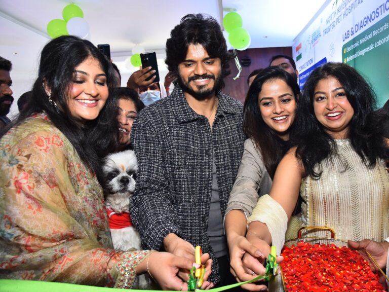 Star-Studded Pet Love: Anand & Vaishnavi Inaugurate Seven Oaks Hospital in Kompally!