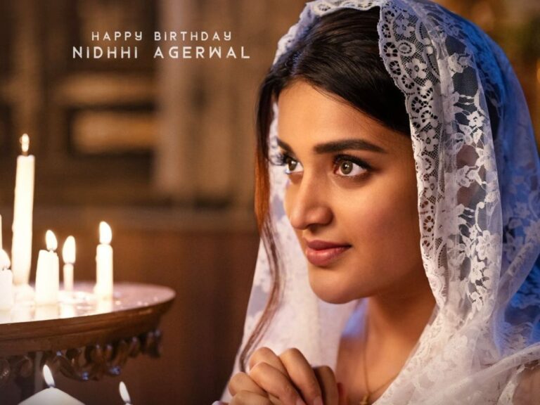 Rebel Star Prabhas’ “The Raja Saab”: Birthday Poster of the Beautiful Actress Nidhhi Agerwal Unveiled