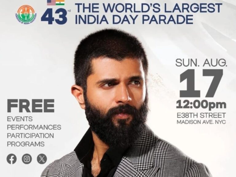 Vijay Deverakonda to Lead World’s Biggest India Day Parade in New York as Grand Marshal